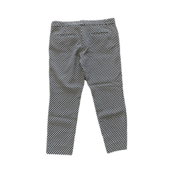 Banana Republic Sloan Crop Black White Pattern Casual Dress Pants Women’s 12 - Picture 2 of 12